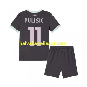 Jalkapallo Pelipaidat/Peliasut AC Milan Pulisic 11 Lasten Kolmaspaita 2024-2025 Lyhythihainen